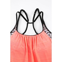 Azura Exchange Pink Printed Lined Tankini Swimsuit - S thumbnail