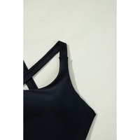Black Crossover Bikini Tank and Skort Swimwear - 2XL thumbnail