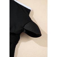 Black Colorblock Edge Belted One Piece Swimsuit - XL thumbnail