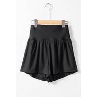 Black Pocketed Wide Waistband Swim Shorts - S thumbnail