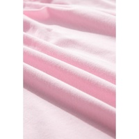 Light Pink Solid Color Pocketed Raw Edge Babydoll Dress - L thumbnail