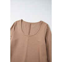 Goat Scoop Neck Tiered Ruffled Hem Long Sleeve Mini Dress - L thumbnail