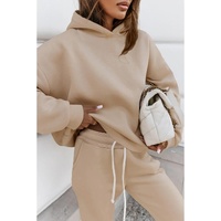 Pale Khaki Chunky Two-piece Hooded Sweatsuit - XL thumbnail
