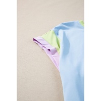 Blue Contrast Trim Cap Sleeve Tee Shorts Set - S thumbnail