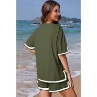 Vineyard Green Contrast Trim Tee and Shorts Set - XL thumbnail