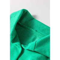 Sea Green Rainbow Colorblock Collared Short Sleeve Top 2 Piece Shorts Set - XL thumbnail