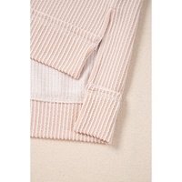 Jet Stream Corded Lantern Sleeve Top High Waist Ruffled Mini Skirt Set - L thumbnail