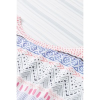 Multicolor Aztec Print Short Sleeve Romper - L thumbnail
