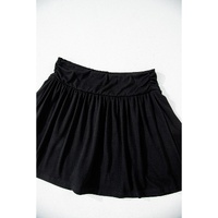 Black Wide Waistband Ruched Skort - M thumbnail