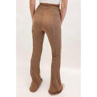 Azura Exchange Ribbed Knit High Rise Flare Leggings - L thumbnail