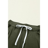 Moss Green Drawstring Waist Pocketed Joggers - 2XL thumbnail