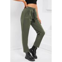 Azura Exchange Elastic Drawstring Waist Pants - M thumbnail