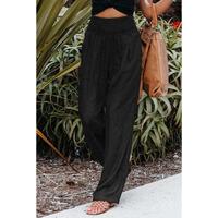 Azura Exchange Wide Leg Smocked Waistband Pants - S thumbnail