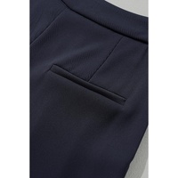 Dirty blue Dual Buttoned High Waist Pleated Wide Leg Pants - L thumbnail