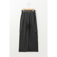 Carbon Grey Cargo Pockets Drawstring Sweatpants - L thumbnail