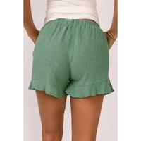 Azura Exchange High Waist Ruffle Shorts with Pockets - L thumbnail