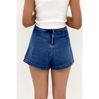 Ashleigh Blue Faux Wrapped Mini Denim Skort - 4 US thumbnail