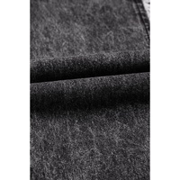 Dark Grey Light Wash Frayed Exposed Seam Wide Leg Denim Overall - M thumbnail