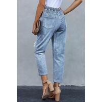 Azura Exchange Distressed Pocketed Denim Jogger - 2XL thumbnail