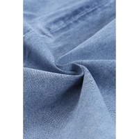 Sky Blue Buttoned Denim Bodycon Mini Dress - XL thumbnail