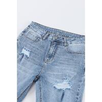 Azura Exchange Light Wash Distressed Flare Jeans - 10 US thumbnail