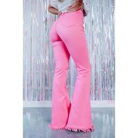 Azura Exchange Vintage Flare Leg Ripped Raw Hem Jeans - 12 US thumbnail