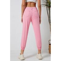 Azura Exchange Acid Wash Elastic Cuffed Jeans - 16 US thumbnail