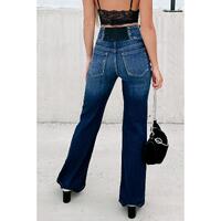 Azura Exchange Elastic Waistband Flare Jeans - 16 US thumbnail