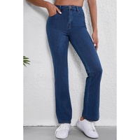 Ashleigh Blue Mid Waist Stretchy Knit Casual Bootcut Jeans - XL thumbnail