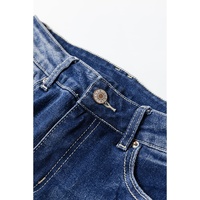 Dusk Blue Mineral Wash High Rise Ripped Jeans - 10 US thumbnail