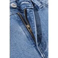 Beau Blue Vintage Stitching Raw Hem Flared Jeans - 6 US thumbnail