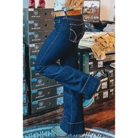 Sail Blue Center Seam Deep Wash Straight Jeans - 6 US thumbnail
