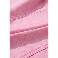 Pink Rivet Studded Pocketed Denim Jacket - M thumbnail