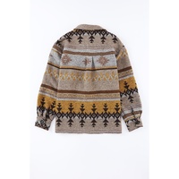 Azura Exchange Brown Western Aztec Print Jacket - L thumbnail