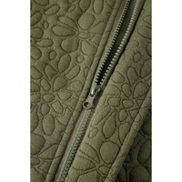 Jungle Green Floral Quilted Jacket - S thumbnail