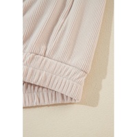 White Corduroy Drawstring Hooded Pocket Zip Up Jacket - XL thumbnail