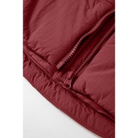 Clay Zip-up Side Pockets Hooded Puffer Vest - XL thumbnail