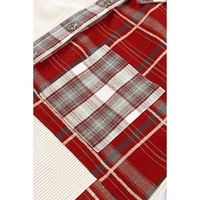 Plaid Corduroy Patchwork Shacket - L thumbnail