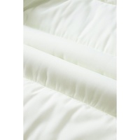 Beige  Zipper Stand Neck Oversized Puffer Vest - XL thumbnail