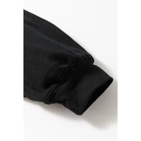 Black Loose Patchwork Crewneck Plus Size Sweatshirt - 4X thumbnail