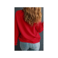 Racing Red Nutcracker Merry Christmas Printed Drop Shoulder Plus Size Sweatshirt - 2X thumbnail