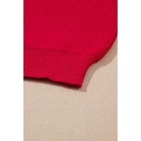 Racing Red Sparkle All The Way Tinsel Crew Neck Plus Size Sweater - 1X thumbnail
