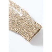 Khaki Star Pattern Drop Shoulder Plus Size Sweater - 1X thumbnail
