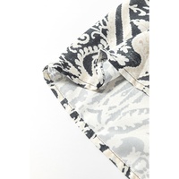 Azura Exchange Black Plus Size Geometric Ethnic Print Drawstring Wide Leg Pants - 4X thumbnail