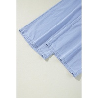 Azura Exchange Beau Blue Light Wash Elastic High Waist Plus Size Loose Straight Jeans - 3X thumbnail