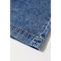Azura Exchange Dusk Blue Plus Size Drawstring High Waist Straight Leg Jeans - 1X thumbnail
