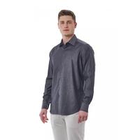 Bagutta Men's Gray Cotton Shirt - 2XL thumbnail