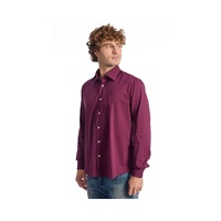 Baldinini Trend Men's Burgundy Cotton Shirt - 2XL thumbnail