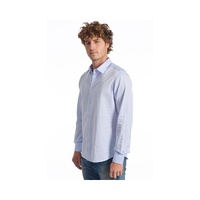 Baldinini Trend Men's Light Blue Cotton Shirt - M thumbnail