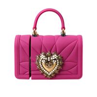 Dolce & Gabbana Women's Pink Silicone Devotion Heart Bag Gold Chain Airpods Case - One Size thumbnail